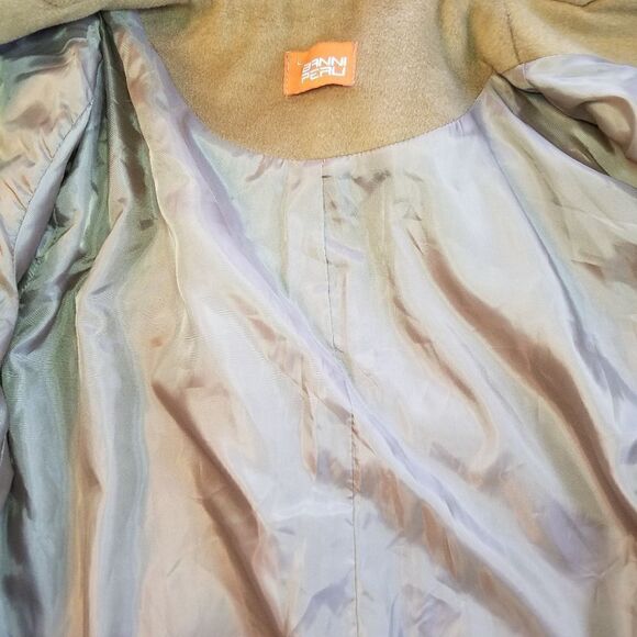 Banni Peru Will Walker Limited Edition Logo Camel Tan Trench Pea Coat - Picture 5 of 9